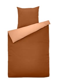 GALERIA home - Premium-Satinbettwäsche - APRICOT/TERRACOTA