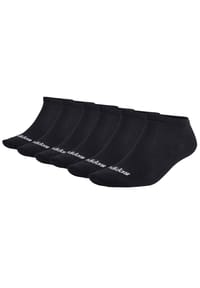 adidas - Unisex Socken, 6er Pack - Linear Crew Cushioned, Logo, gepolstert, einfarbig - Schwarz