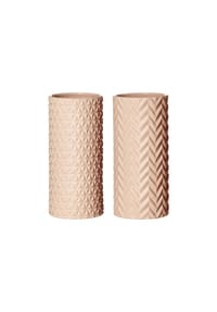Ritzenhoff & Breker Vasen Raute & Zick Zack 25 cm 2er Set - RAUTE, ZICK ZACK - creme