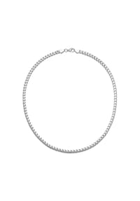 SMART JEWEL® - Kette Fantasiekette 4-kant diamantiert, massiv, Silber 925 - silber