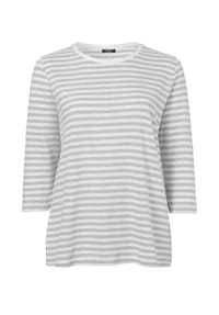 frapp - Shirt aus weicher Baumwolle - light grey/offwhite