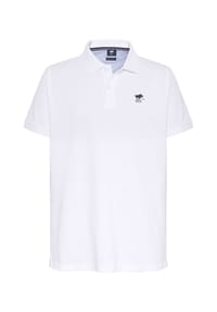 POLO SYLT - Polo im puristischen Design mit Label-Stitching - 11-0601 Bright White