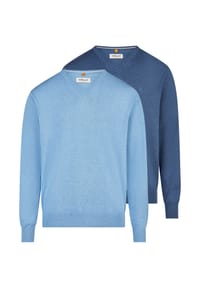 redmond - Pullover 2er Pack Basic - Schwarz