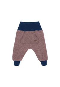 maximo® - GOTS BABY-Pumphose, Wollfleece kbT, Strickbündchen - heiderosemeliert
