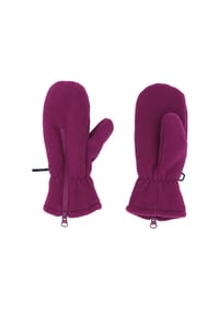 maximo® - MINI-Fausthandschuhe, Daumen Fleece, Reißverschluss - brombeere
