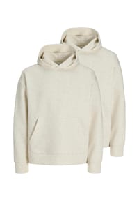 JACK & JONES - Sweatshirt / Hoodie 2er Pack Barron - Beige / schwarz