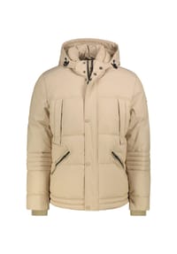 LERROS - Sportive Steppjacke mit Wattierung und abnehmbarer Kapuze - GRAVEL BEIGE