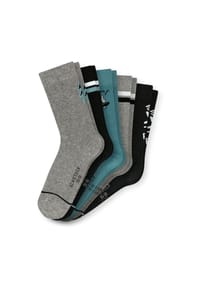 SCHIESSER - Jungen Socken, 5er Pack - "Legwear Teens", Muster, Baumwolmischung - Blau