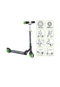 muuwmi - Aluminium Scooter 125 mm schwarz-grün - grün