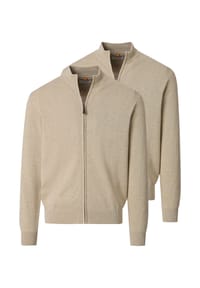 redmond - Strickjacke 2er Pack Basic - Schwarz
