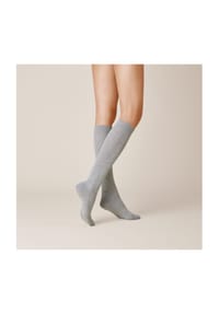 KUNERT - Liz Baumwoll-Kniestrümpfe, blickdicht, für Damen - 0010 WHITE