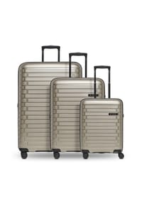 pactastic Collection 04 - Collection 04 THE THREE SET + 4 Rollen Kofferset 3-teilig mit Dehnfalte - anthracite-metallic