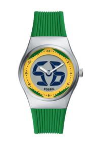 FOSSIL BRAZIL - Herrenuhr World Flags Big Tic Brazil "LE1243" - SILBER