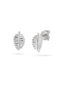 Fiocco JEWELRY - Bella Ohrringe Zirkonia weiß Baguetteschliff , 925 Sterling Silber - gelbgold
