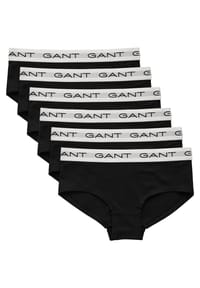 GANT - Mädchen Slips, 6er Pack - HIPSTER BRIEFS 6-PACK, Hüftslip, Cotton Stretch - Grau