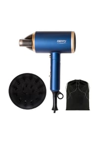COFI - Camry CR 2268 Haartrockner 1800W mit Ionentechnologie, Diffusor & - Blau/Gold 32 x 8 x 25 cm