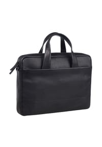 Heyden HAMBURG - Laptoptasche, Leder, uni - SCHWARZ