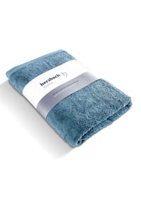 herzbach home Badetuch Pura 100x150 cm 550g/m², Premium-Qualität, 100% Baumwolle, einfarbig - Herzbach_Pura - Anthrazit