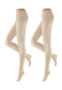 Hudson - Simply Shine Feinstrumpfhosen, 2er-Pack, leicht glänzend, für Damen - 0010 TEINT
