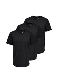 ONLY & SONS - T-Shirt 3er Pack ONSBENNE - Beige / schwarz / weiß
