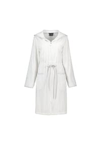 Cawö - Bademäntel Damen Reißverschluss 6416 weiss-silber - 76 - weiß