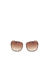 kazar - Braune Sonnenbrille mit goldenen Akzenten - Braun