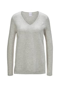 MADELEINE - Kaschmirpullover mit V-Ausschnitt - ecru