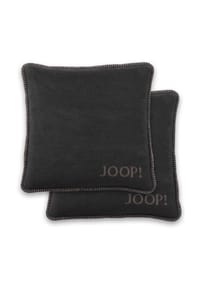 JOOP! - Kissenhülle, 2er Pack - UDF Doubleface, 50x50 cm, Logo - Beige
