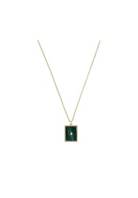 NOELANI - Damen Kette mit Anhänger "P2034667", 925er Silber - GOLD/GRÜN