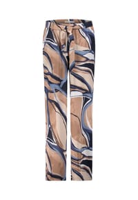 BETTY & CO - Stoffhose, Knoten-Detail, Emblem, für Damen - 1888 NATURE/BLUE