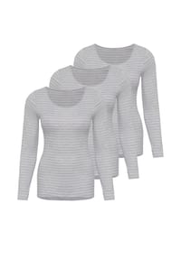 -con-ta- - Thermo-Unterhemd / Shirt 3er Pack Basic - Hellgrau