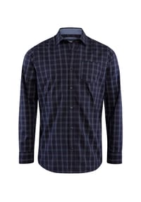 STOOKER® - HUGH Herren Langarmhemd - blue minimal aop