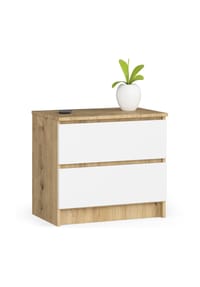 Akord - Nachttisch mit 2 Schubladen - artisan-eiche