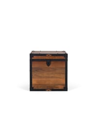 GINER & COLOMER - Mangoholzstamm 50 cm, moderner Industriestil - 50x50x50 - Braun