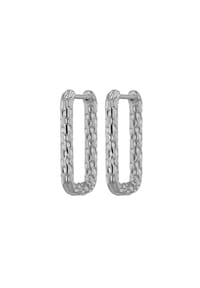 Adelia's - Adelia's Damen Creolen aus poliertem Edelstahl - silber