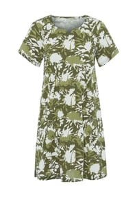 SIEH AN! - Sommerkleid - ecru-malve-bedruckt