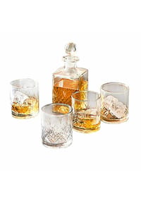 LOBERON Karaffe mit Glas 4er Set Kerrington klar - Gläser Sets - klar