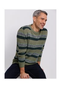 Sieh an! - Pullover - khaki-marine-gemustert
