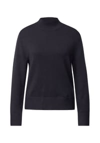 STREET ONE STUDIO - Strickpullover, wärmend, Stehkragen, für Damen - 16891 PLUM RED