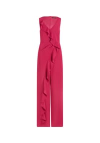 Vera Mont - Jumpsuit mit Volant - Dark Raspberry
