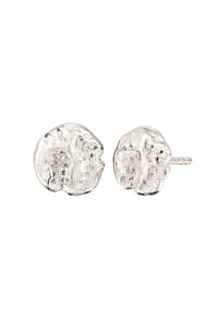 KUZZOÍ - Ohrringe Kreis Organic 925 Sterling Silber - Gold