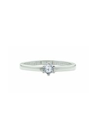 Adelia's - 585 Weißgold Ring mit Zirkonia - silber