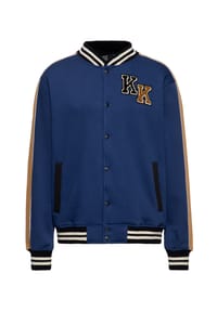 KING KEROSIN - Collegejacke mit Blockstreifen an Ärmel Kk - navy