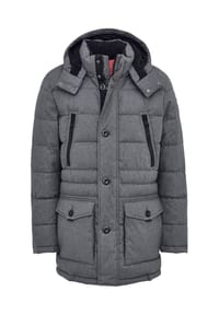 NEW CANADIAN - Stepp-Parka Weatherproof mit Fleece-Einsatz am Innenkragen - grau