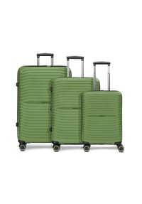 Stratic Shine - Shine 4 Rollen Kofferset 3-teilig mit Dehnfalte - black