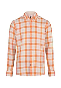 HECHTER PARIS - Hemd Leinen-Baumwoll-Mischung - orange