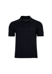 ARMANI EXCHANGE - Herren Strick-Poloshirt, kurzarm - Knopfleiste, Baumwolle - Dunkelblau