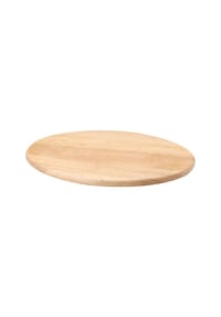 CONTINENTA - Schneidebrett Oval, Gummibaumholz, 34.5 x 25.5 cm - BEIGE