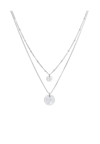 elli. - Halskette Basic Layer Kugelkette Plättchen 925 Silber - Gold