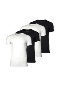 GANT - Herren T-Shirt, 4er Pack - C-NECK T-SHIRT 4-PACK, Rundhals, kurzarm, Cotton - Marineblau/Weiß